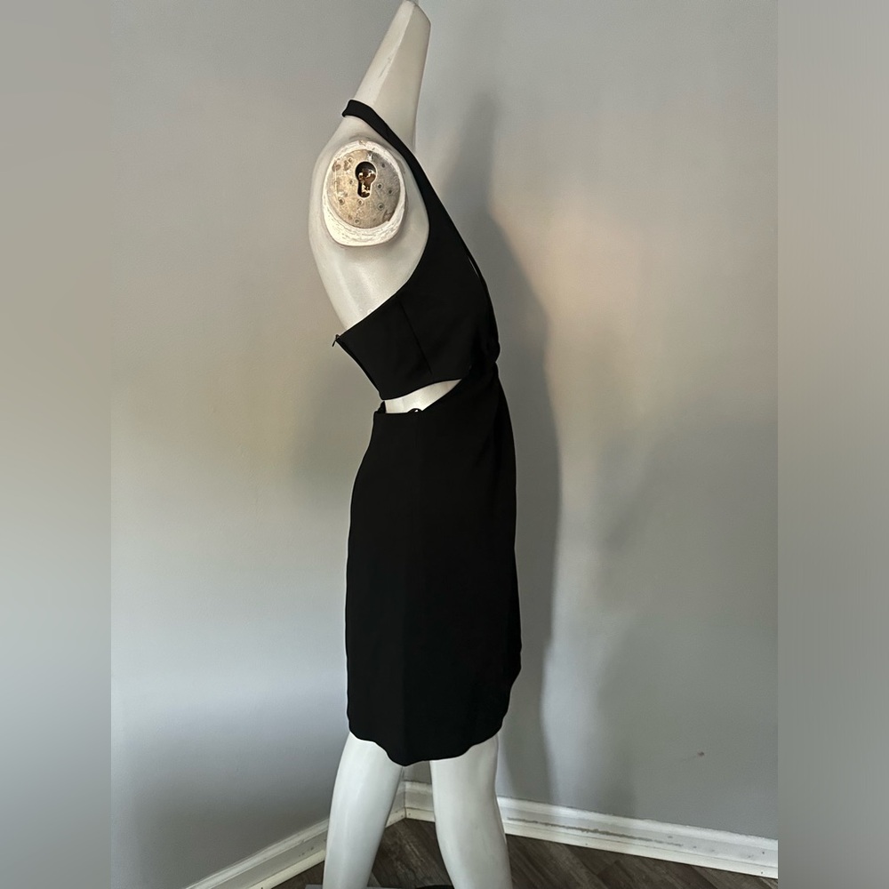 Galvan eclipse cutout stretch-jersey halterneck m… - image 5